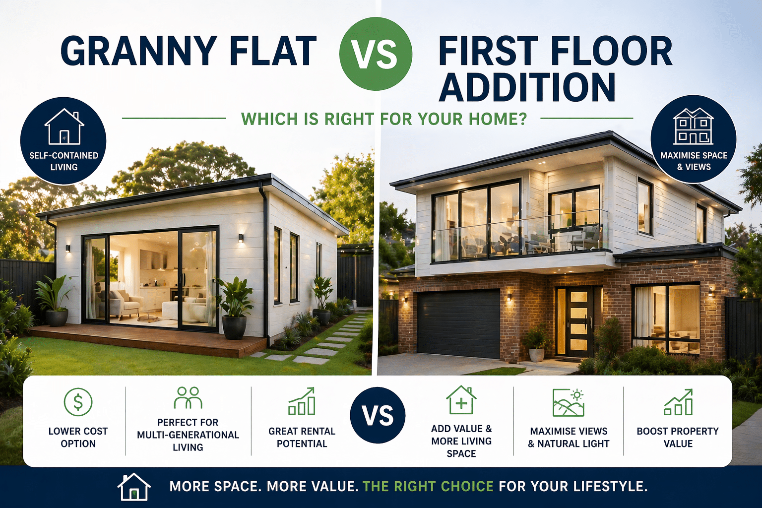 Granny flat vs first-floor addition