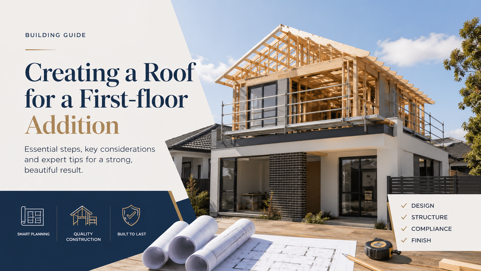 creating a roof for a first-floor addition
