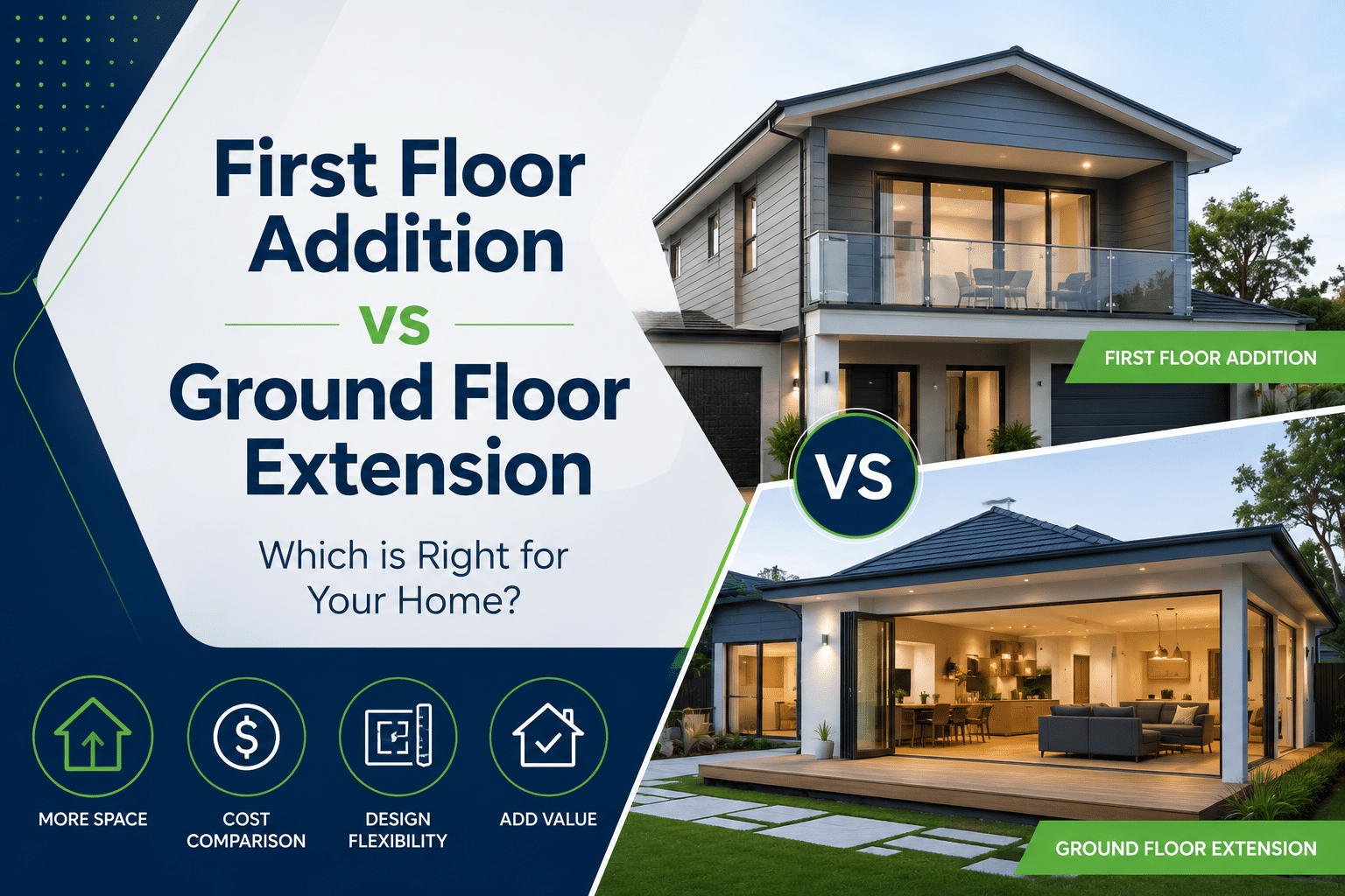 first floor addition vs ground floor extension